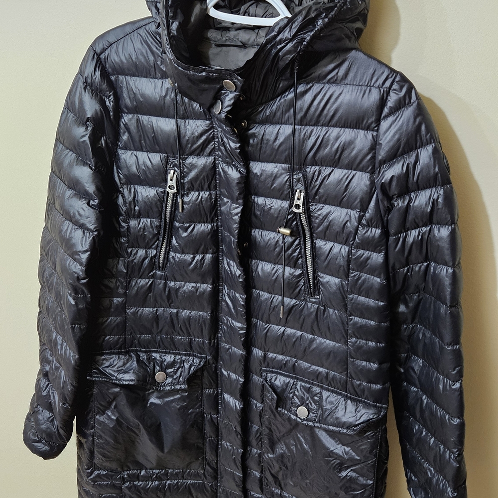 Lucky Brand Black Puffer Jacket with Hood